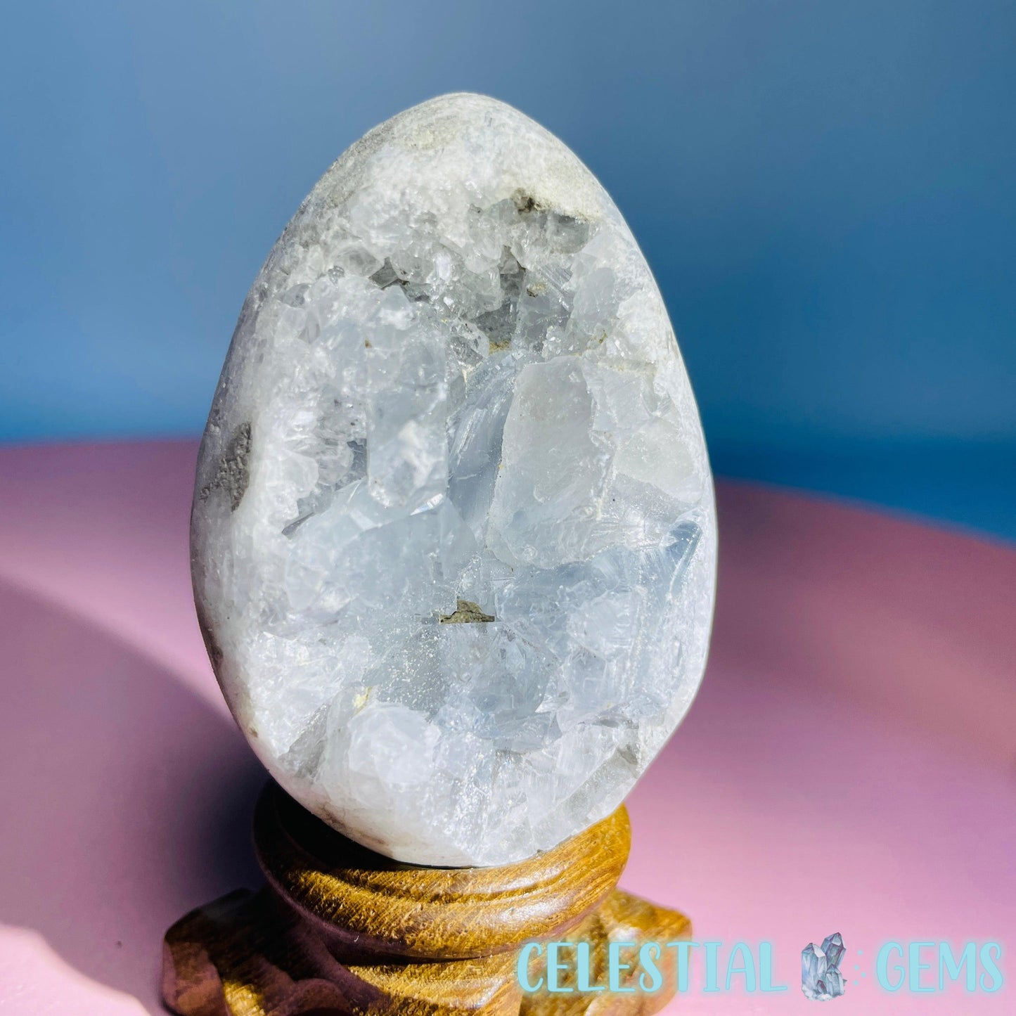 Celestite Cluster Egg - Small