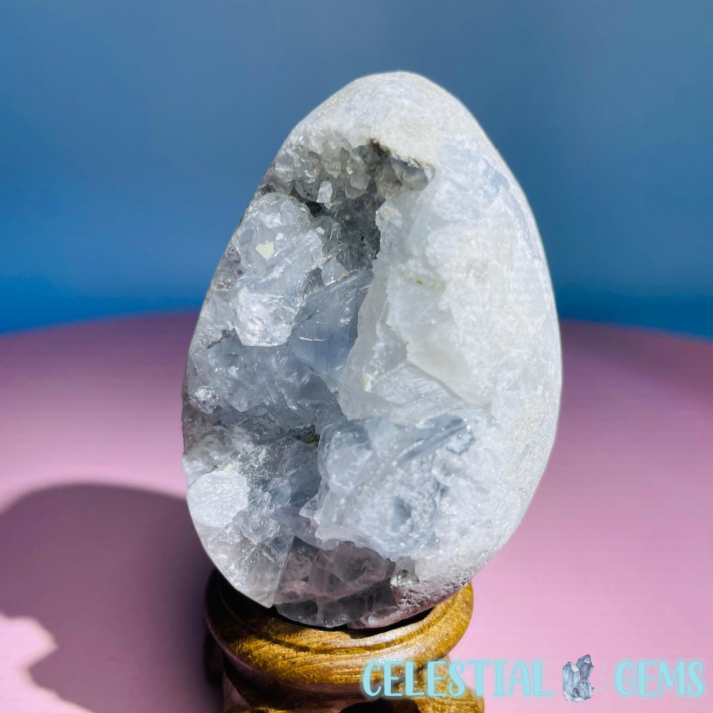 Celestite Cluster Egg - Small