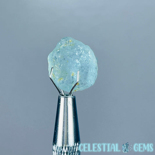 Blue Topaz Raw Mini Gemstone in Specimen Pottle (Video)