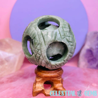 Jade 'Puzzle Ball' Nesting Sphere (Hand Carved)