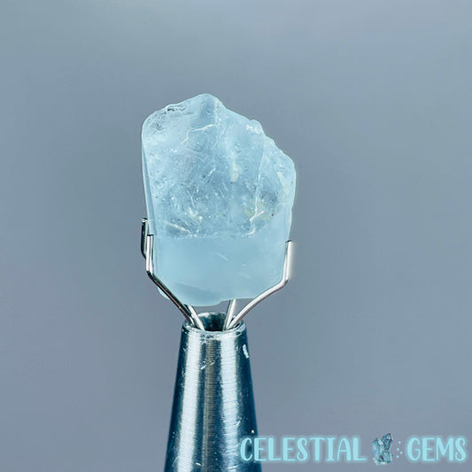 Blue Topaz Raw Mini Gemstone in Specimen Pottle (Video)