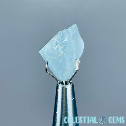 Blue Topaz Raw Mini Gemstone in Specimen Pottle (Video)