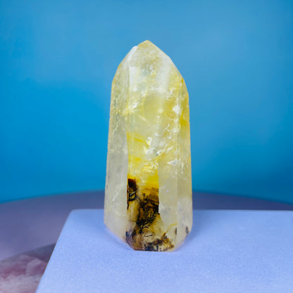 Golden Healer Quartz Small Tower (with Dendrites)