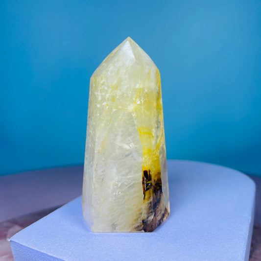 Golden Healer Quartz Small Tower (with Dendrites)