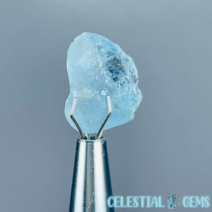 Blue Topaz Raw Mini Gemstone in Specimen Pottle (Video)