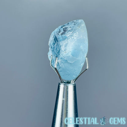 Blue Topaz Raw Mini Gemstone in Specimen Pottle (Video)