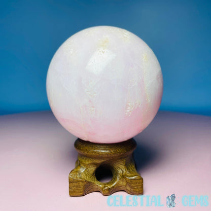 Pink Aragonite UV Medium Sphere