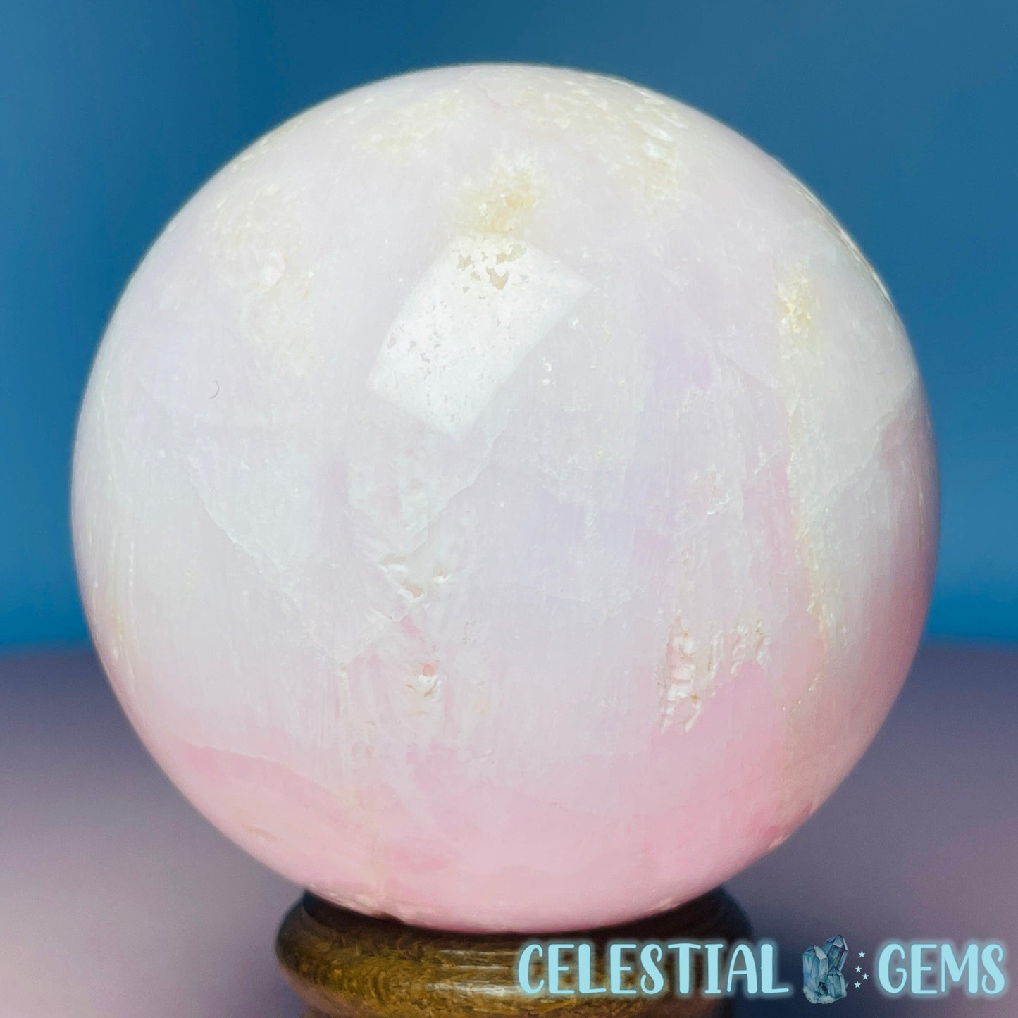 Pink Aragonite UV Medium Sphere