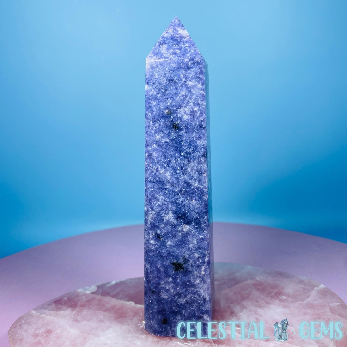 Purple Lepidolite Mica Medium Obelisk Tower