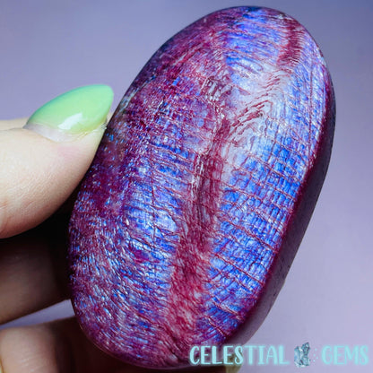 Red 'Blood' Moonstone Palmstone (Video)