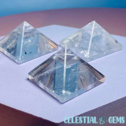 Clear Quartz Pyramid Small Carving