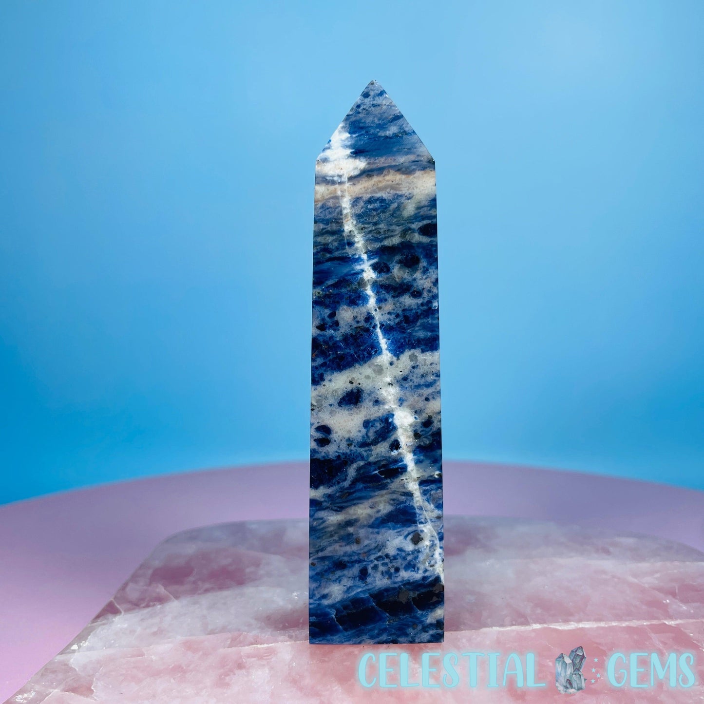 Sodalite Medium Obelisk Tower