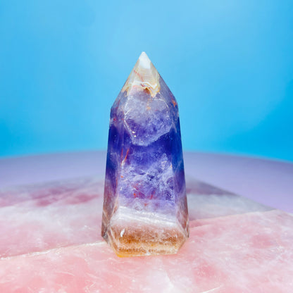 Amethyst + Crazy Lace Agate Small Tower