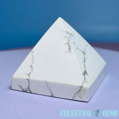 Howlite Pyramid Small Carving