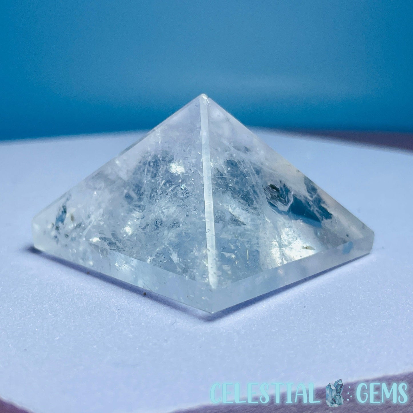 Clear Quartz Pyramid Small Carving