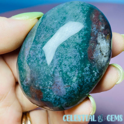 Purple + Red Moss Agate Palmstone