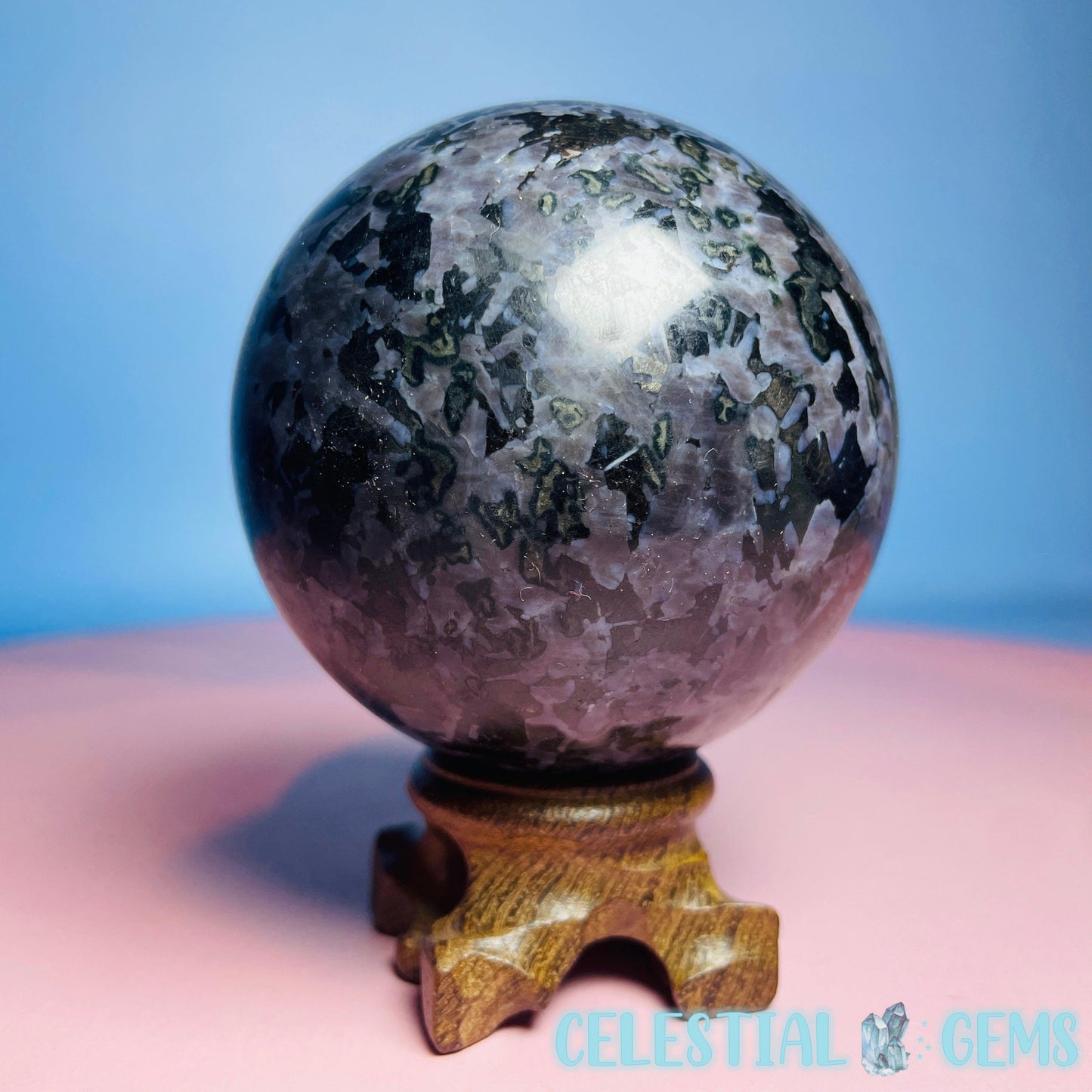 Indigo Gabbro (Mystic Merlinite) Large Sphere