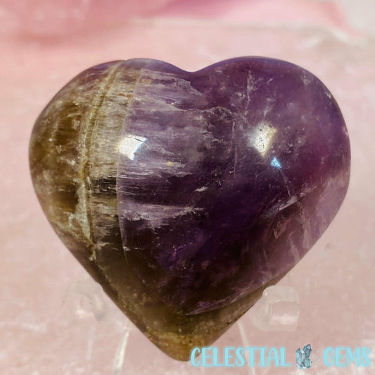 Super Seven Amethyst Heart Small Carving