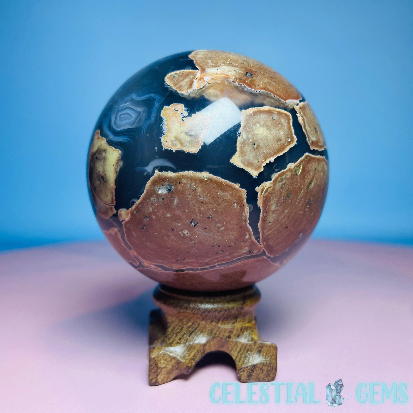 Volcanic 'Football' Agate (Uranyl Chalcedony) Large Sphere