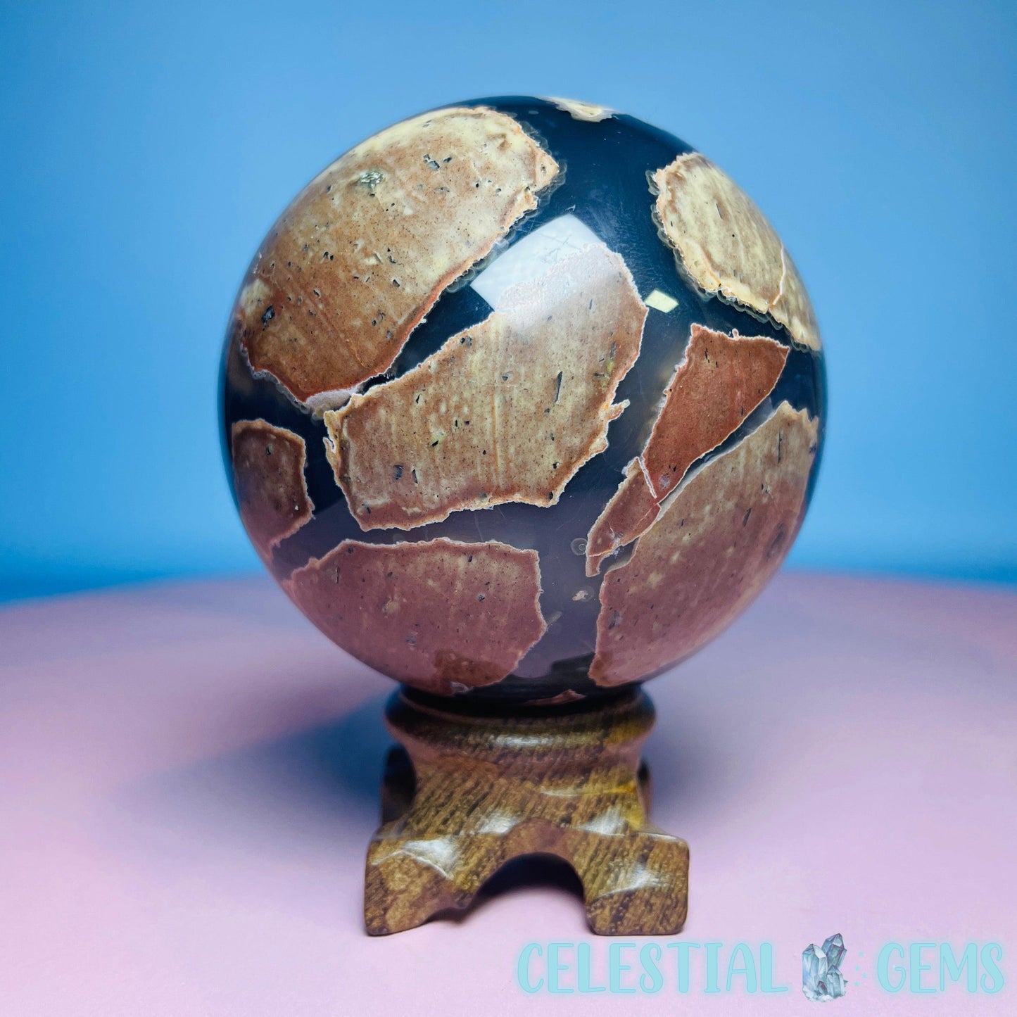 Volcanic 'Football' Agate (Uranyl Chalcedony) Large Sphere