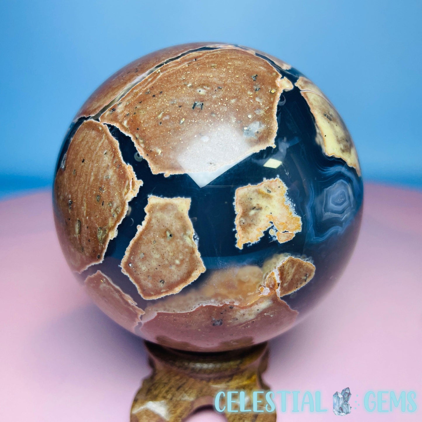 Volcanic 'Football' Agate (Uranyl Chalcedony) Large Sphere