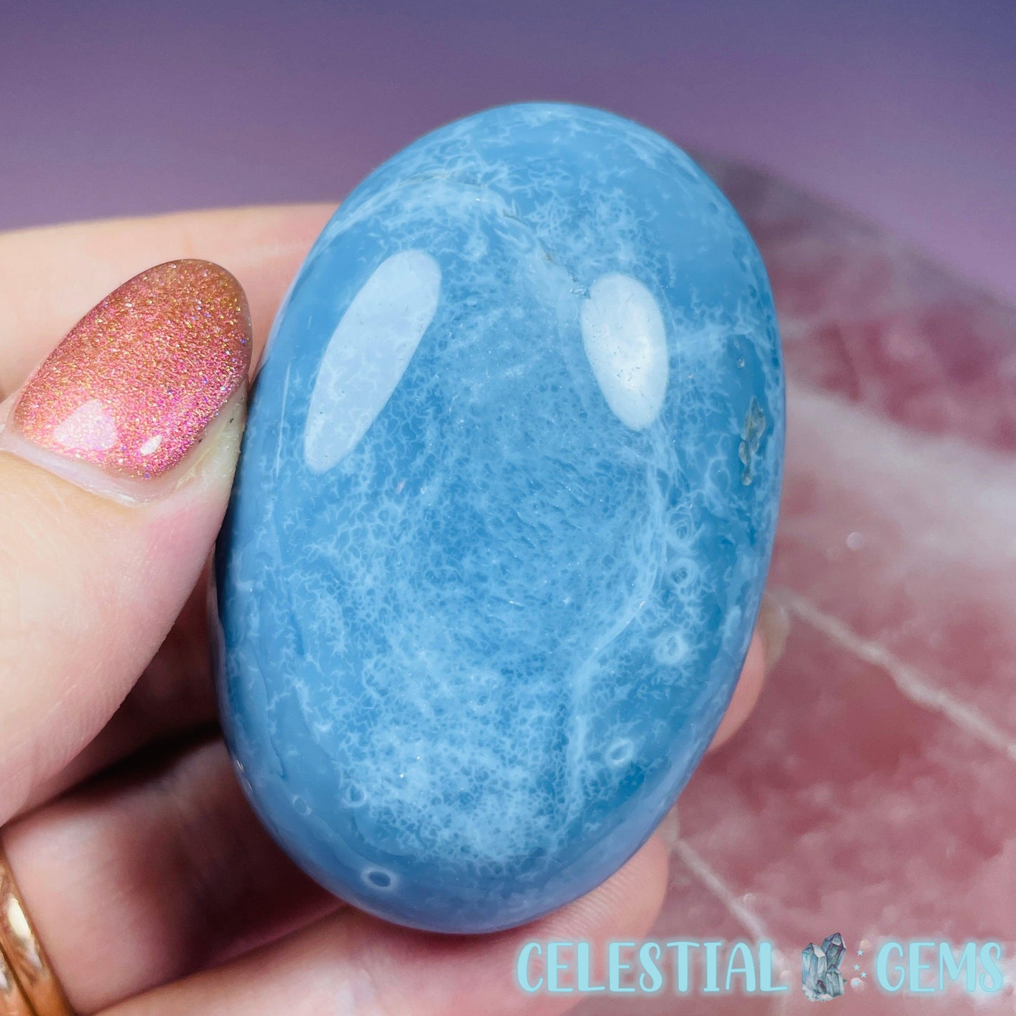 Blue Owhyee Opal Palmstone