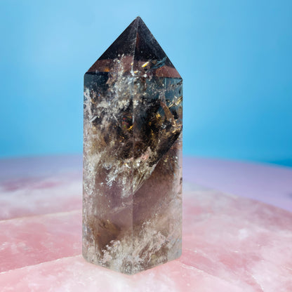 Dark Smoky Quartz Small Tower