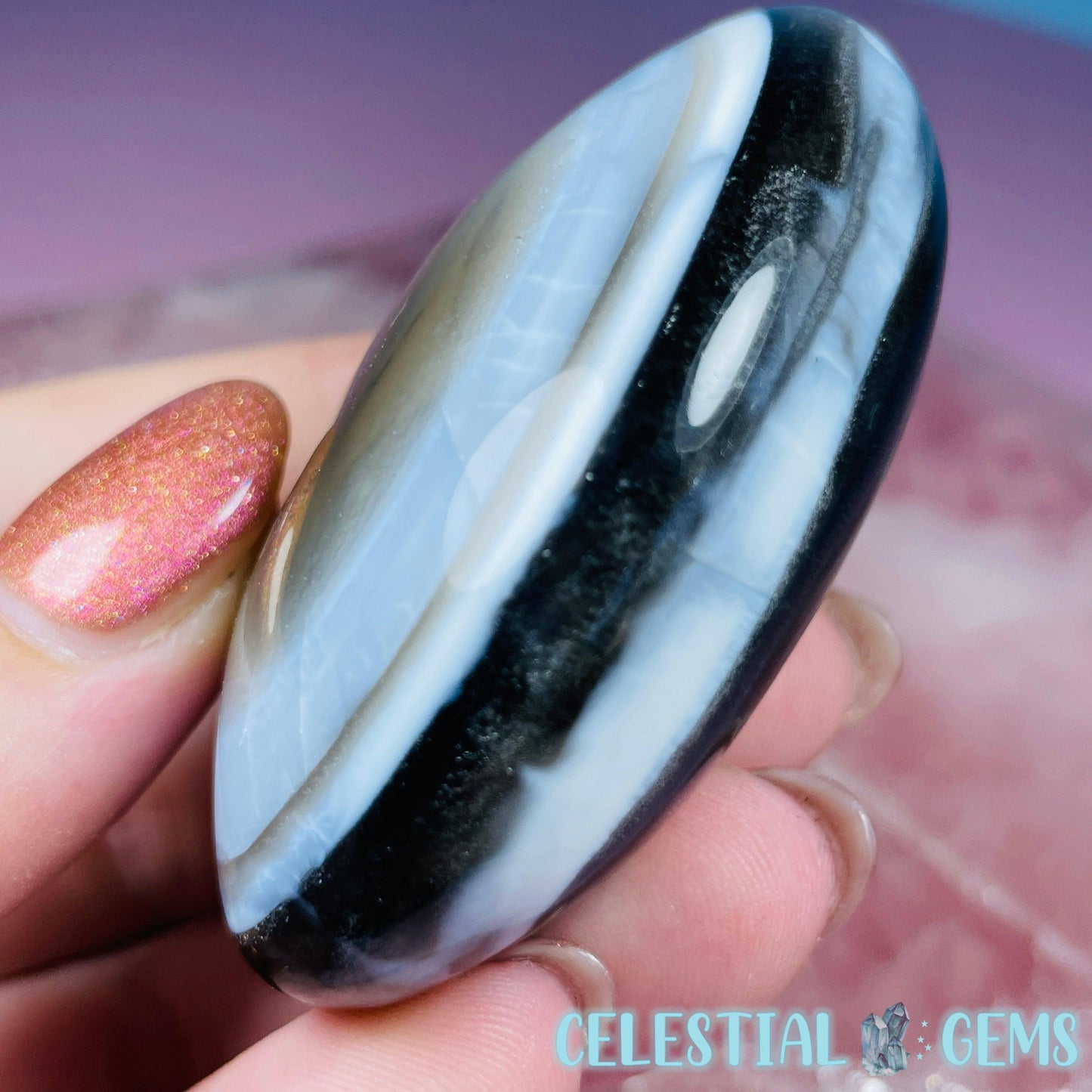 Blue Owhyee Opal Palmstone