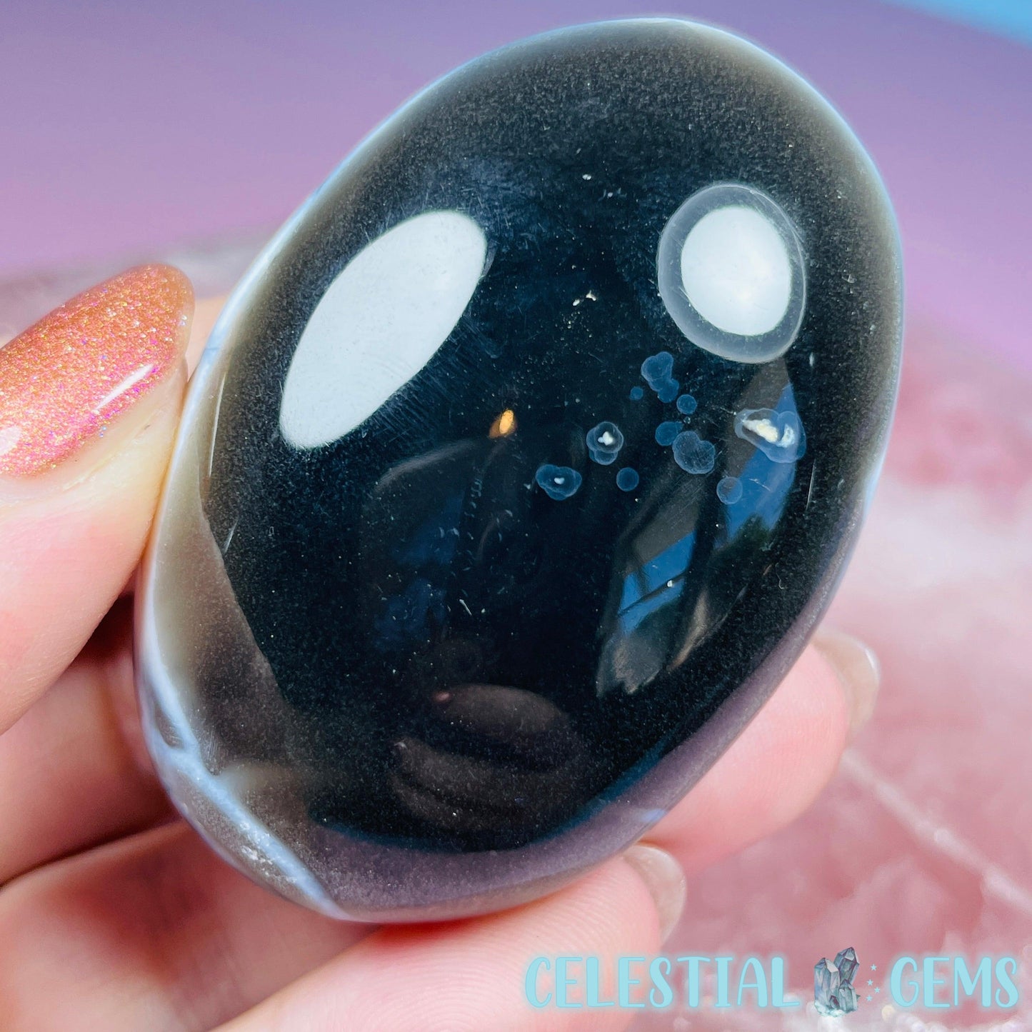 Blue Owhyee Opal Palmstone