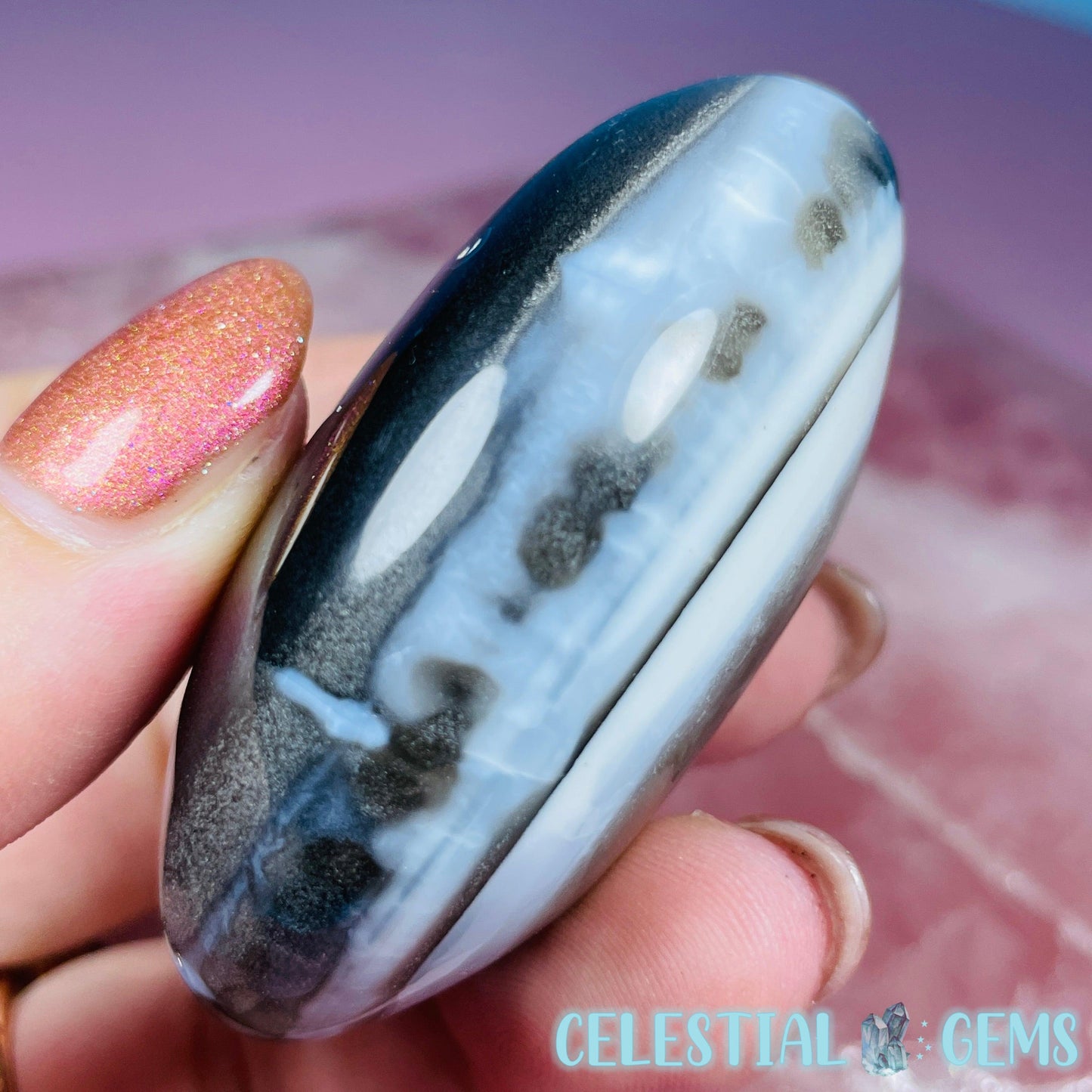 Blue Owhyee Opal Palmstone