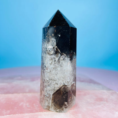 Dark Smoky Quartz Small Tower