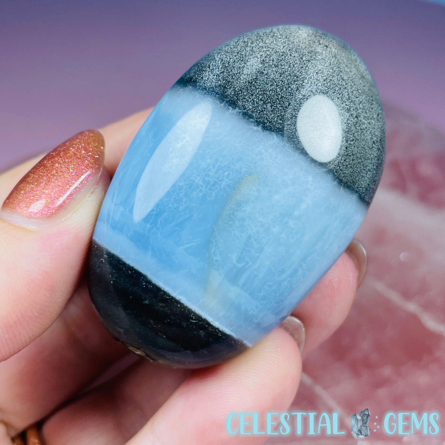 Blue Owhyee Opal Palmstone