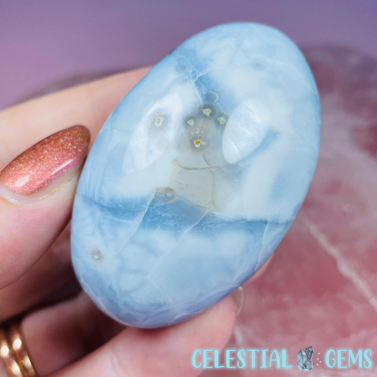 Blue Owhyee Opal Palmstone