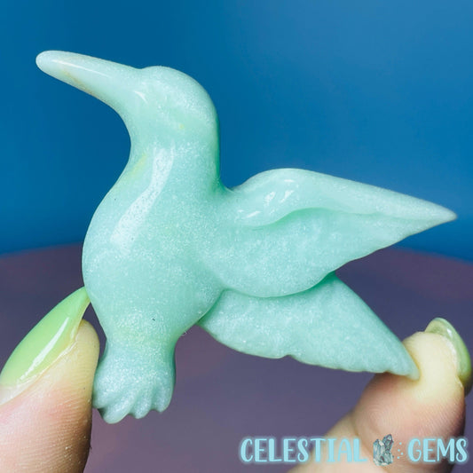 Caribbean Calcite Hummingbird Small Carving