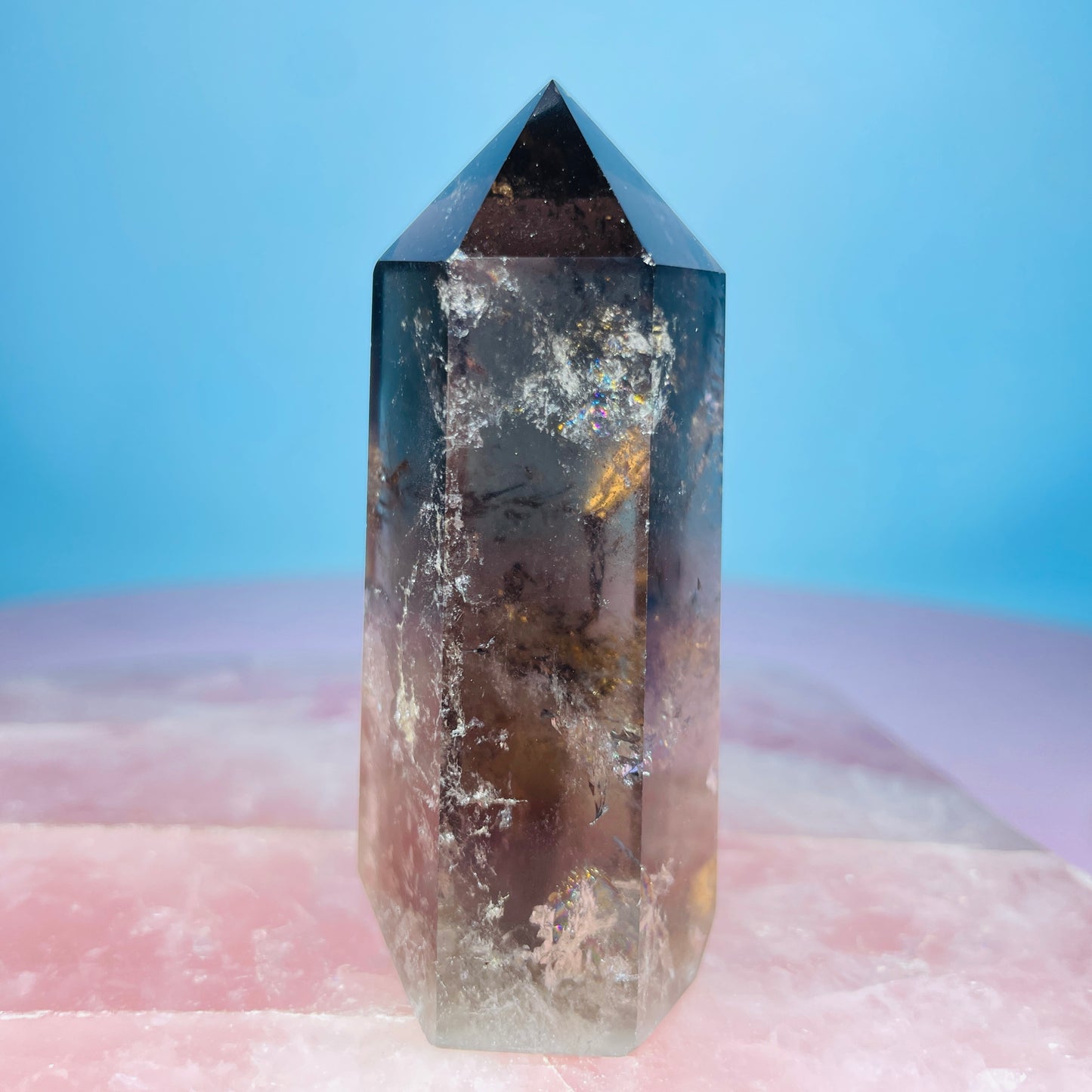 Dark Smoky Quartz Small Tower