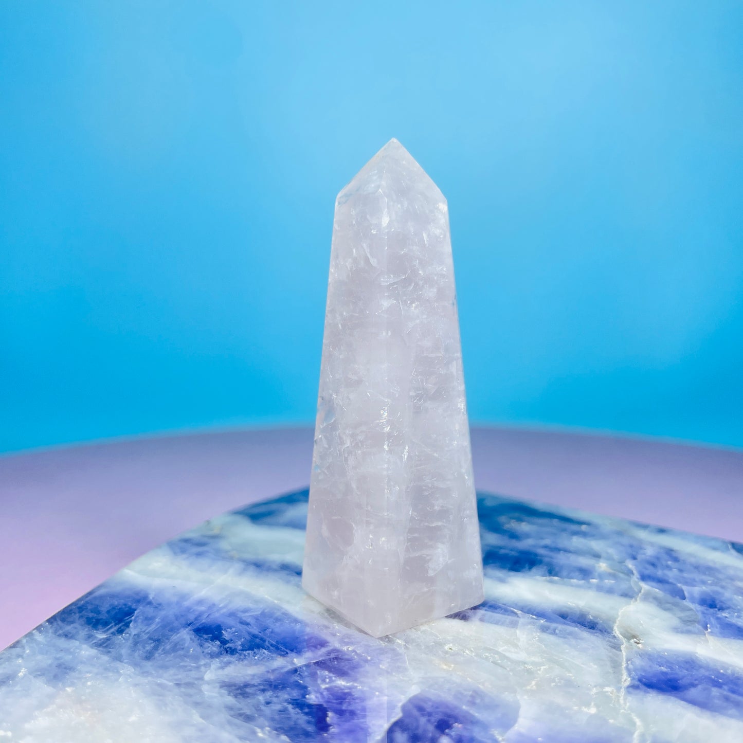 Rose Quartz Small Obelisk Tower
