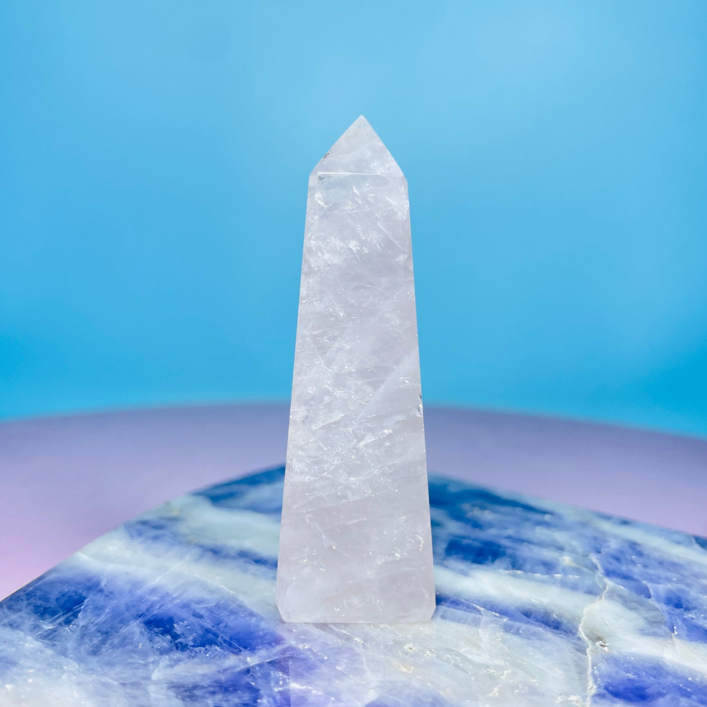 Rose Quartz Small Obelisk Tower