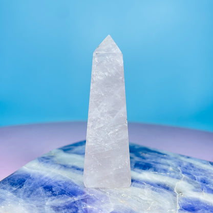 Rose Quartz Small Obelisk Tower
