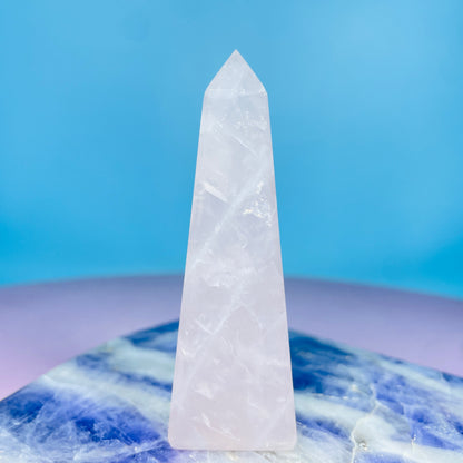 Rose Quartz Small Obelisk Tower