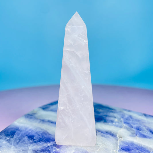 Rose Quartz Small Obelisk Tower