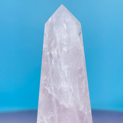 Rose Quartz Medium Obelisk Tower
