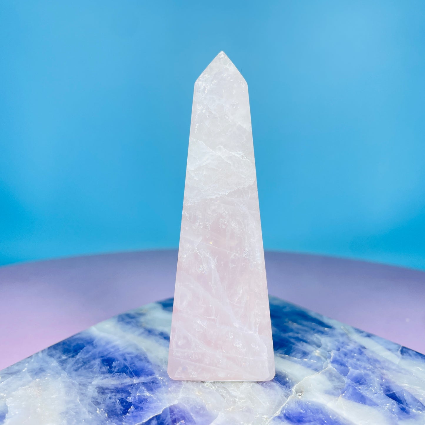Rose Quartz Medium Obelisk Tower