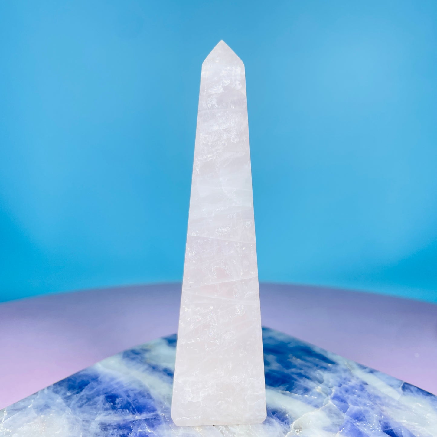 Rose Quartz Medium Obelisk Tower