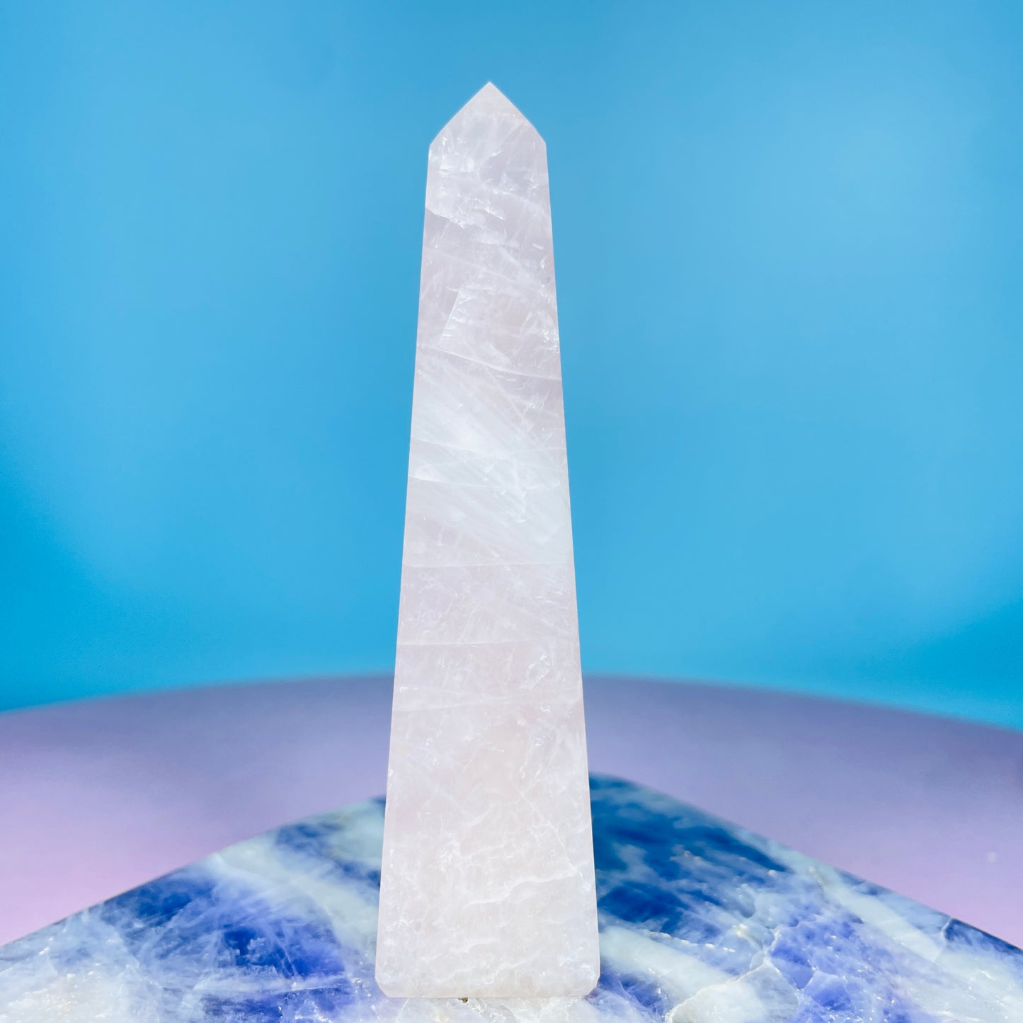 Rose Quartz Medium Obelisk Tower