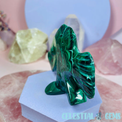 Malachite Fish Medium Carving