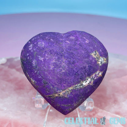 Purpurite Heart Medium Carving (Video)