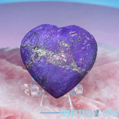 Purpurite Heart Medium Carving (Video)