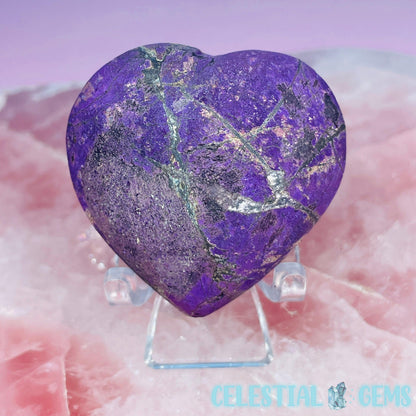 Purpurite Heart Medium Carving (Video)