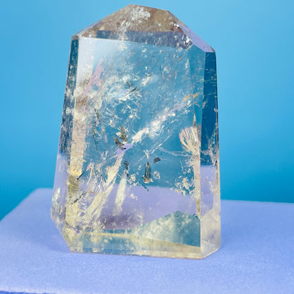 Rutilated Smoky Quartz Small Tower (Video)