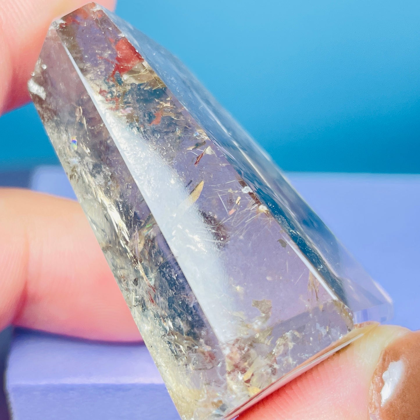 Rutilated Smoky Quartz Small Tower (Video)